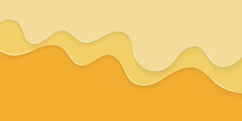 Vector abstract yellow paper cut slime background for banner.