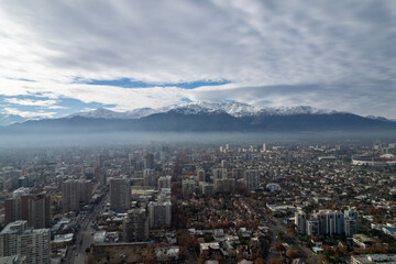 time clouds over the city