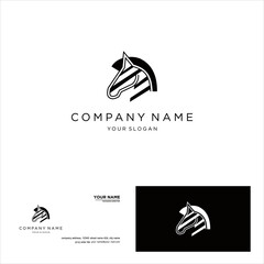 creative simple logo design zebra