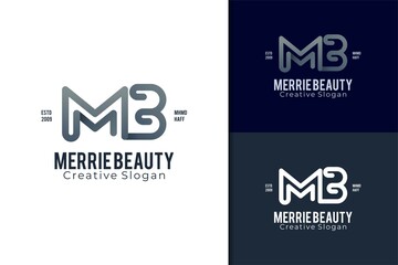 Elegant logo letter MB Minimalist logo template