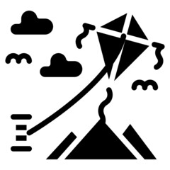 kite glyph icon