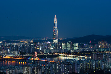 night view of seoul night cityscape of korea  © NATHAN