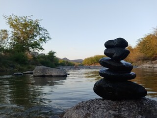 stones on the water