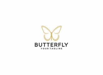 simple and beautiful beautiful butterfly logo