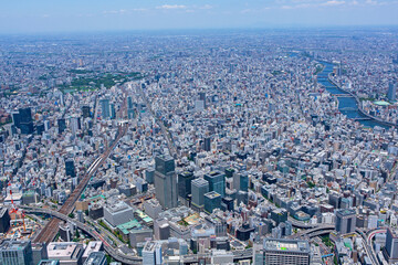 都市風景・日本橋周辺上空・空撮