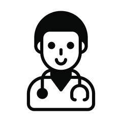 Doctor Healthcare Medical, vector graphic Illustration Icon.