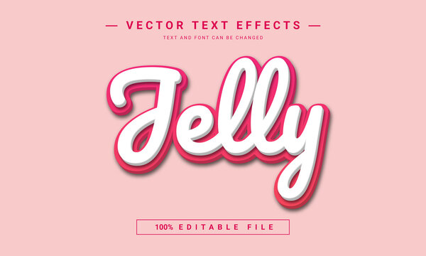 Jelly 3d editable text style effect