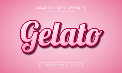 Gelato 3d text effect editable