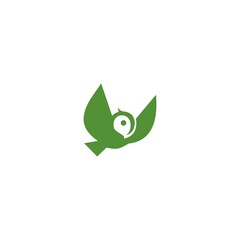 Simple modern owl logo template icon