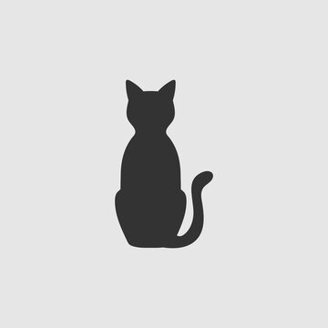 Vector Simple Isolated Cat Icon