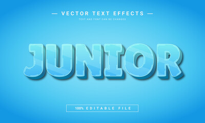 Junior 3d editable text effect