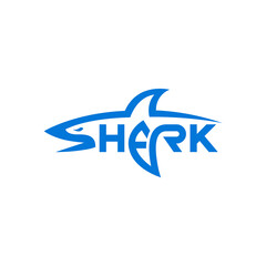 Shark lettering, company logo design.