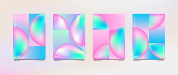 Fototapeta premium gradation background set, suitable for background, poster, wallpaper, cellphone screen, banner and others