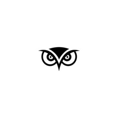 Simple modern owl logo template icon