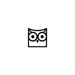 Simple modern owl logo template icon