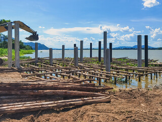The construction of a small jetty for the convenience of boarding and landing jet skis along the...