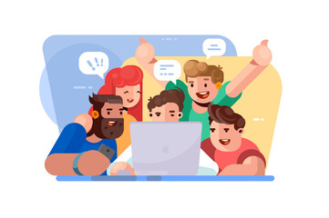 Team working on project