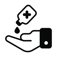 Sanitizer Healthcare Medical, vector graphic Illustration Icon.