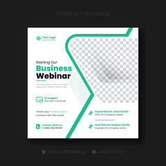 social media post Webinar, live webinar,  Webinar Social Media post design, online marketing social post templates for Corporate Business, online webinars with vector & illustration.