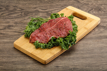 Raw beef steak for grill