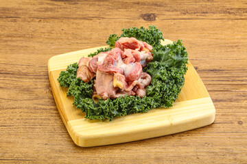Raw chicken stomach for cooking