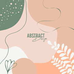 Abstract background. Modern design template in minimal style. Stylish cover for beauty presentation, branding design.