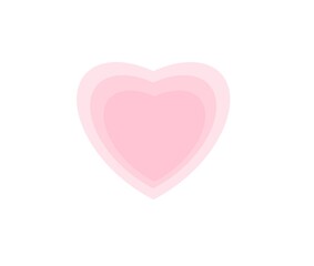 pink heart isolated on white