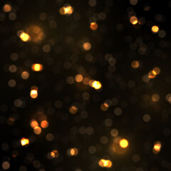 Glowing Bokeh Lights Shining Star Sun Particles Sparks With Lens Flare Effect Christmas Dust