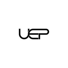 uep initial letter monogram logo design