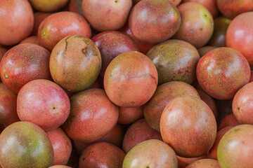 Fresh passion fruit in the market.