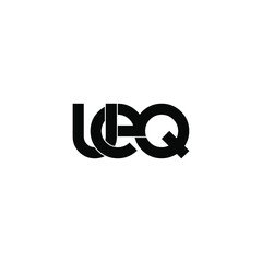 ueq initial letter monogram logo design
