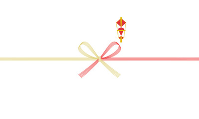 熨斗と水引のベクターイラスト(お中元,お歳暮,水引き)