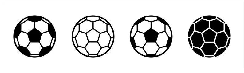 Foto op Plexiglas Soccer ball icon. football simple black style, Vector illustration. © Evolvect