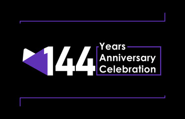 144 Years Anniversary Celebration Vector Template Design