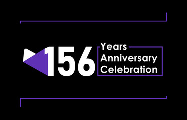156 Years Anniversary Celebration Vector Template Design