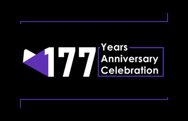 177 Years Anniversary Celebration Vector Template Design