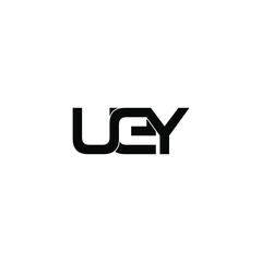 uey initial letter monogram logo design