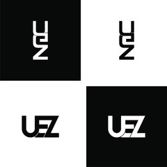 uez initial letter monogram logo design