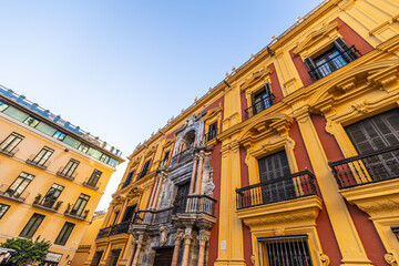 Fototapeta premium Malaga Cathedral. Bishop's Square