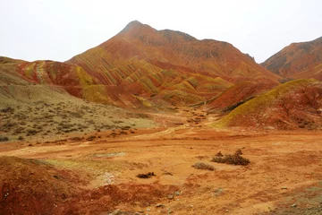 Foto op Plexiglas Zhangye Danxia Rainbow Mountain in The Zhangye National Geopark