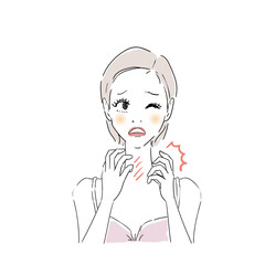 首が痒い　女性