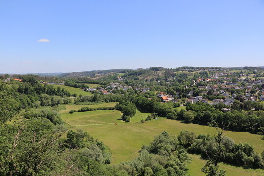 Blick auf Allagen, einem Stadtteil von Warstein im Sauerland