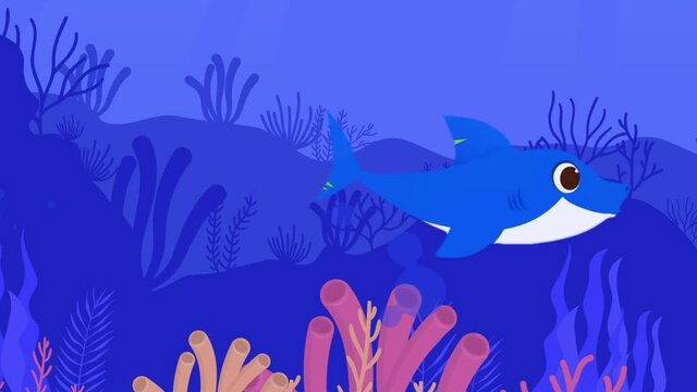 Cartoon Underwater Fish Animation