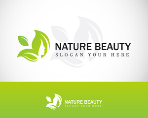 nature beauty logo design concept salon massage spa health leaf