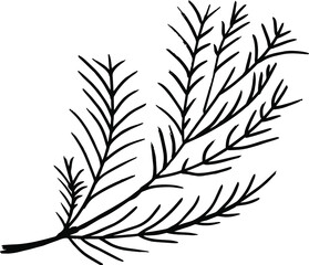 Simple vector drawing of plants. Grass sprouts. For print.