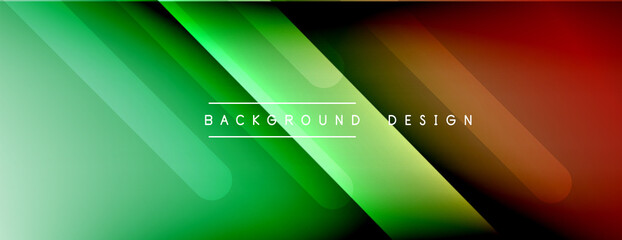 Fototapeta premium Dynamic lines abstract background. 3D shadow effects and fluid gradients. Modern overlapping forms