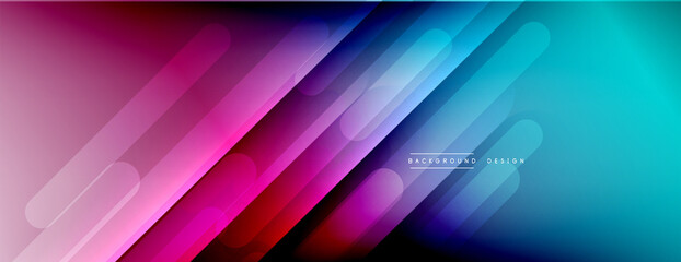 Dynamic lines abstract background. 3D shadow effects and fluid gradients. Modern overlapping forms