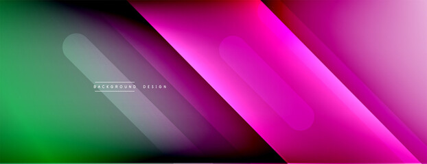 Fototapeta premium Dynamic lines abstract background. 3D shadow effects and fluid gradients. Modern overlapping forms