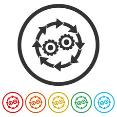 Processing ring icon isolated on white background