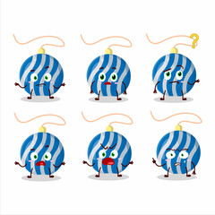 Cartoon character of christmas lights blue with what expression
